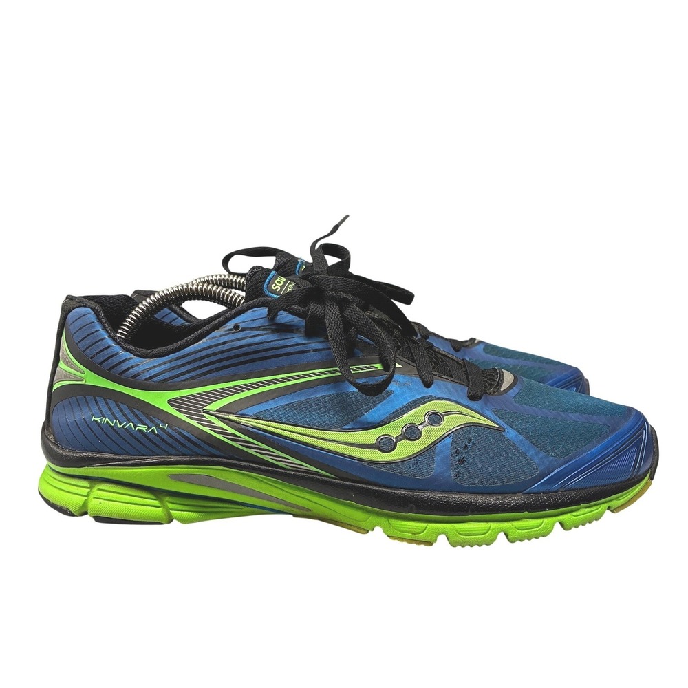 Saucony Kinvara 4 Running Shoes Athletic Men 9.5 Blue Green Sneakers 20197-3 Gym
